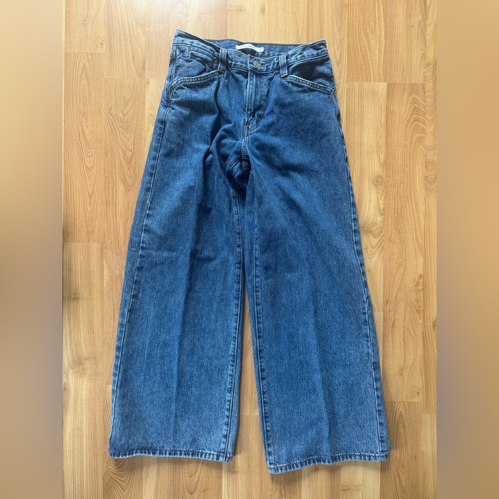Levi's ‘94 Baggy Wide Leg Flare Jeans - Dark Blue Denim